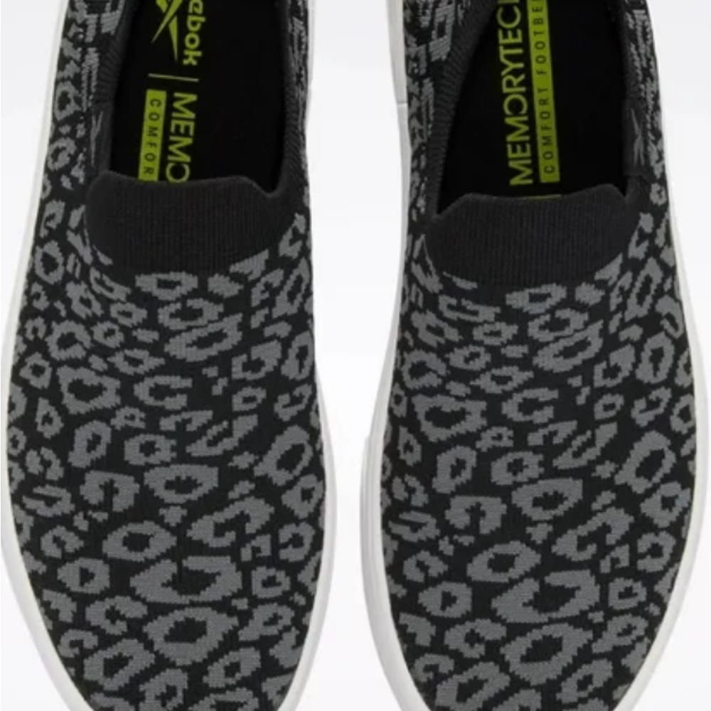 Reebok Slip-On Athletic Shoes in Black and Gray